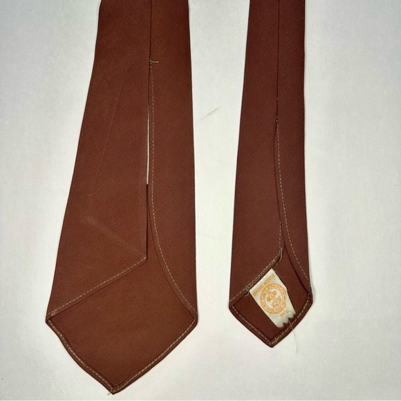 Vintage BOY SCOUTS OF AMERICA Official Branded Brown Necktie Tie - Picture 7 of 7